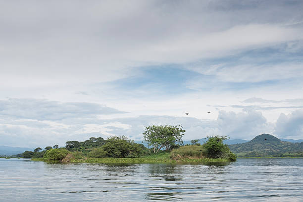 vista do lago suchitlan, el salvador - el salvador lake scenics nature imagens e fotografias de stock