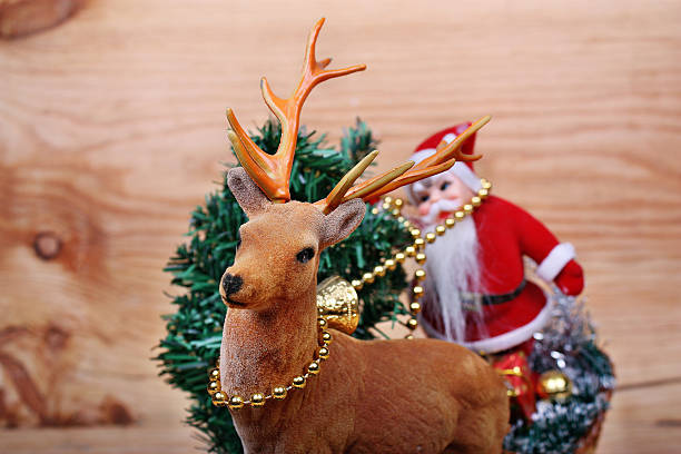istock Reindeer and santa claus 462968241