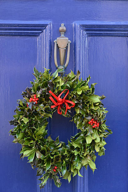 istock Holly on a Blue Door 462969479