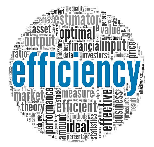 Efficiency concept in tag cloud stock photo