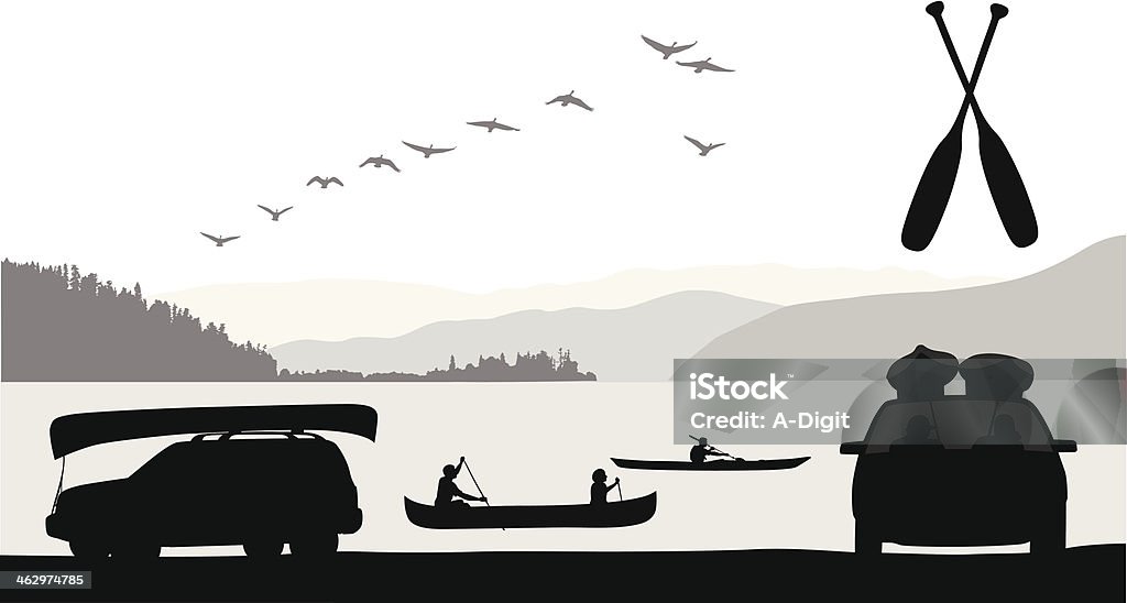 Paddle Sports A-Digit  Canoe stock vector