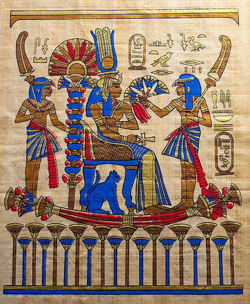 istock Egyptian souvenir papyrus 462976345