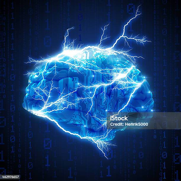 Photo libre de droit de Cerveau De Circuits Et De Lélectricité banque d'images et plus d'images libres de droit de Cerveau - Cerveau, Téléchargement, Éclair