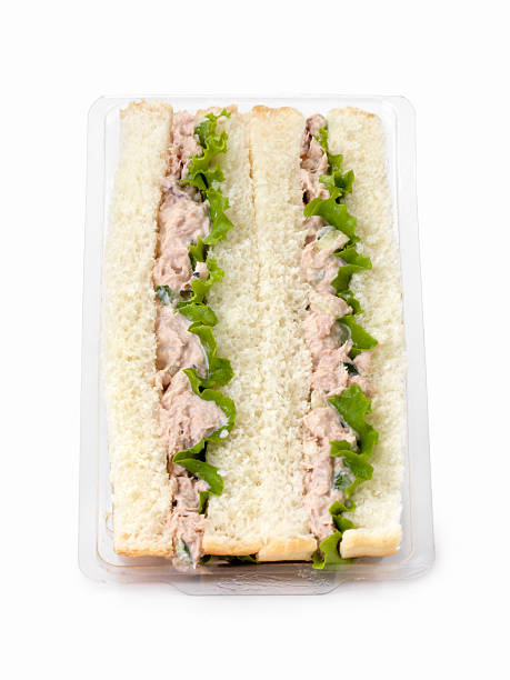 Tuna Salad Sandwich Tuna Salad Sandwich-Photographed on Hasselblad H3D2-39mb Camera portion cut out cheese part of stock pictures, royalty-free photos & images