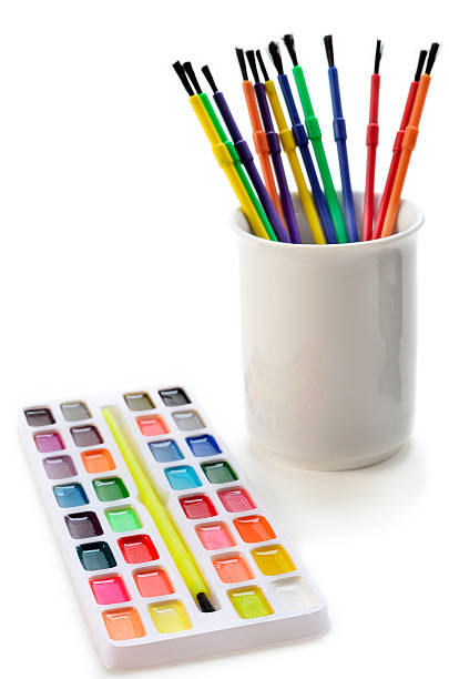 istock Watercolor paints and brushes 462977483