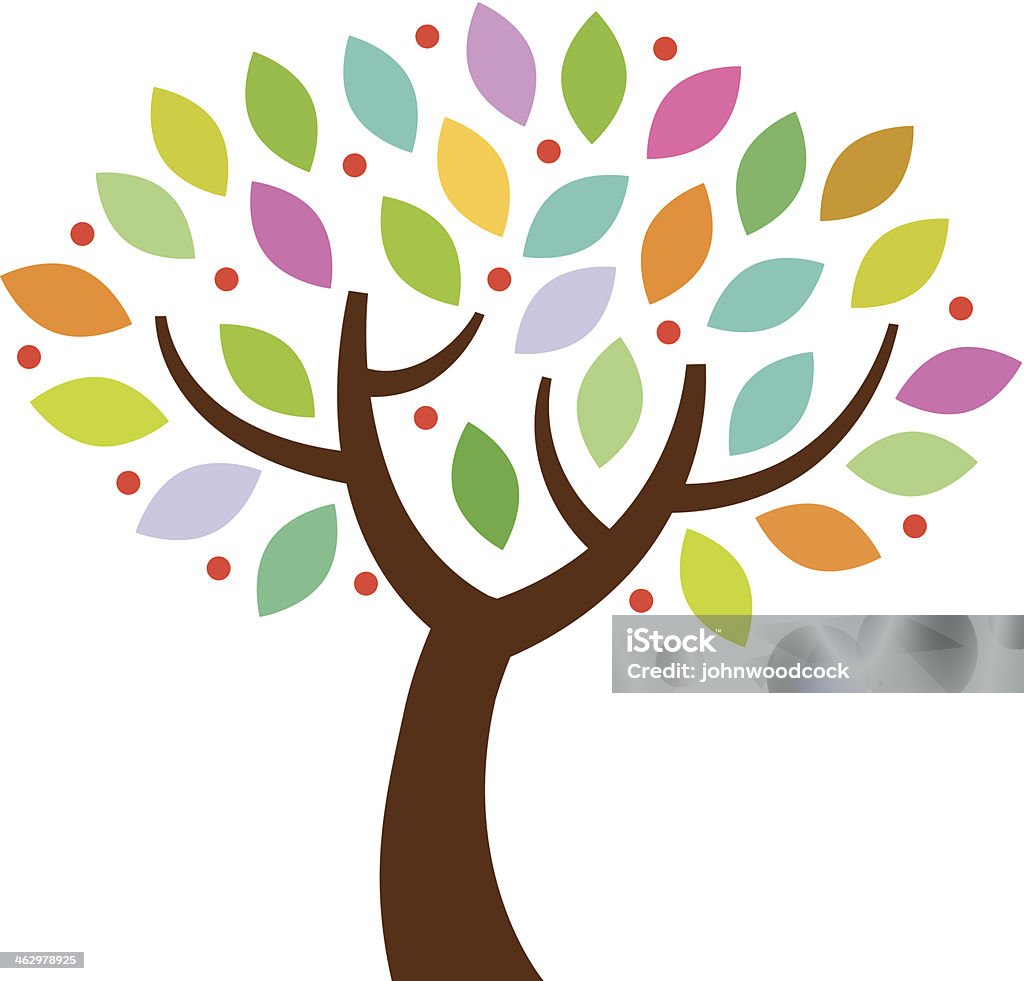 Bunte Baum - Lizenzfrei Baum Vektorgrafik