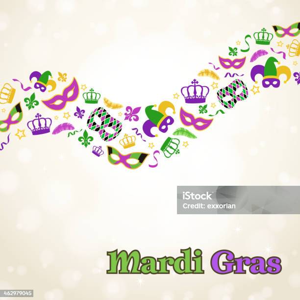 Mardi Gras Elements Stock Illustration - Download Image Now - Mardi Gras, Crown - Headwear, Illustration