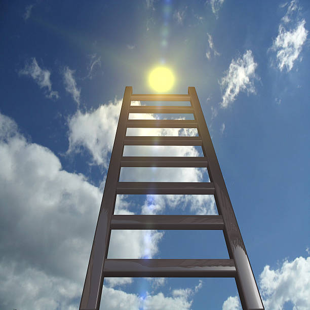 istock Conceptual image of ladder going up to the sky 462984737