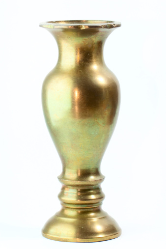 Thai brass vase for flower to worship.