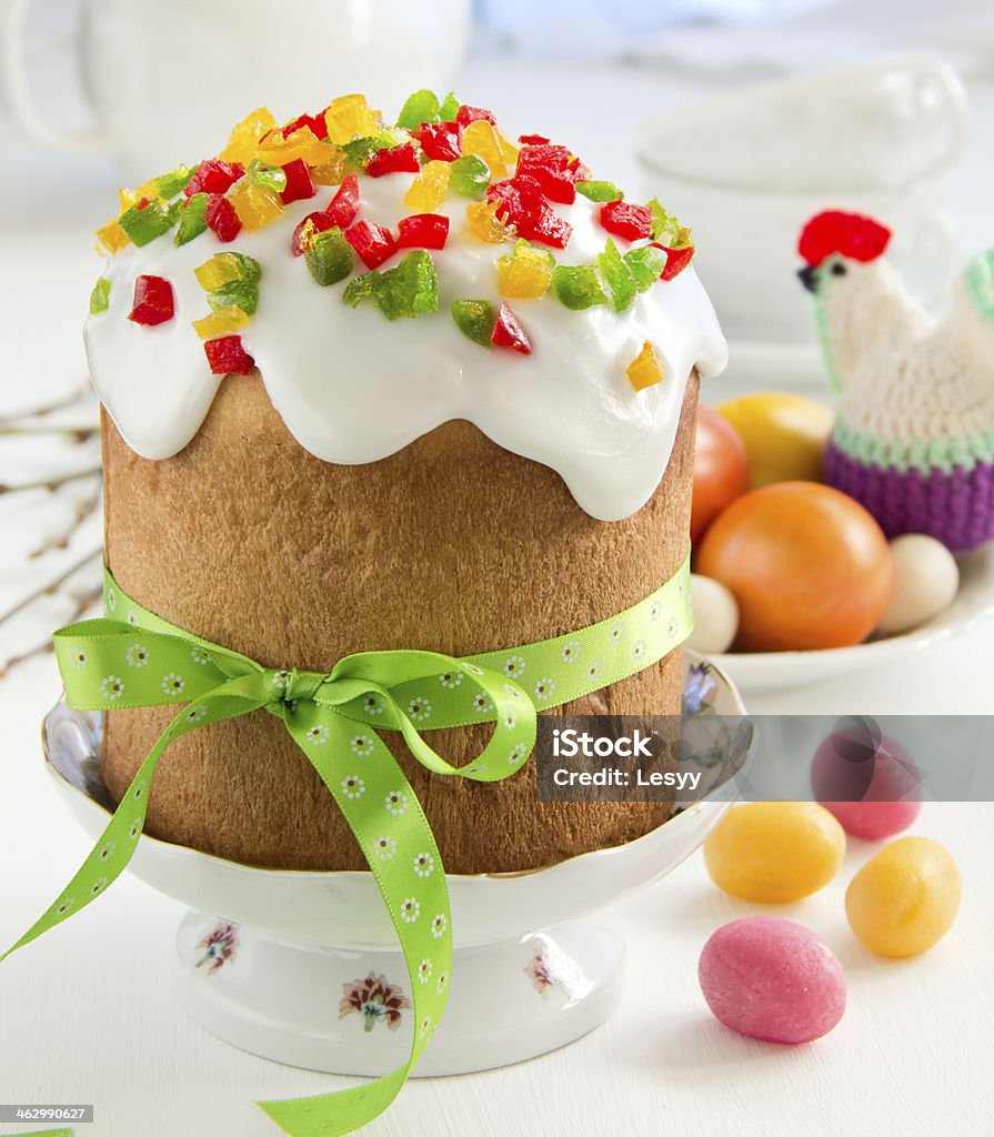 Small Easter cake. Baked Stock Photo