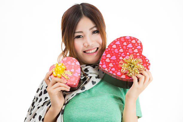 asian woman valentines day