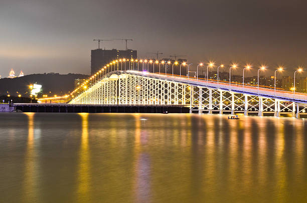 istock The night scenery of bridge in Macau 463006451
