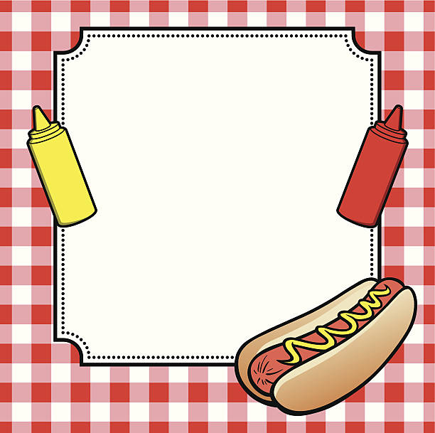 hot dog essen im freien laden - mustard bottle sauces condiment stock-grafiken, -clipart, -cartoons und -symbole