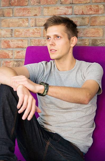 istock Man sitting in chair and relaxing 463044571