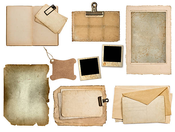istock set of old paper sheets, book, pages, cards 463053793