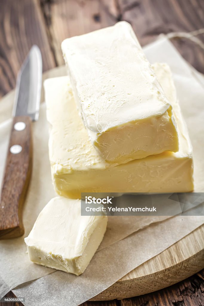 Butter Block Shape Stock Photo