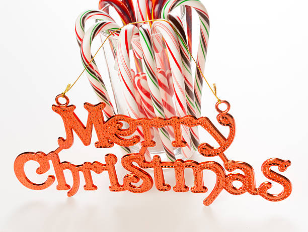 istock Candy canes with Merry Christmas sign 463059527