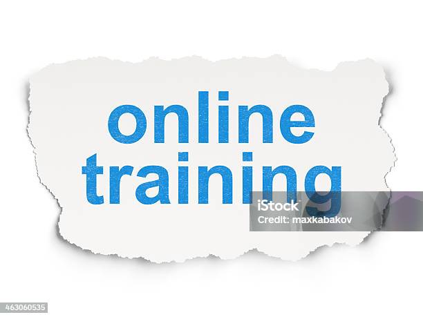 Education Concept Online Training On Paper Background Stock Photo - Download Image Now