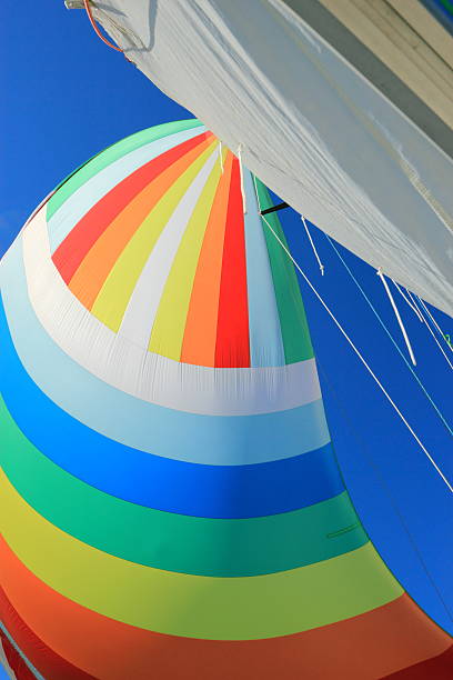 istock The wind has filled colorful spinnaker sail 463070817