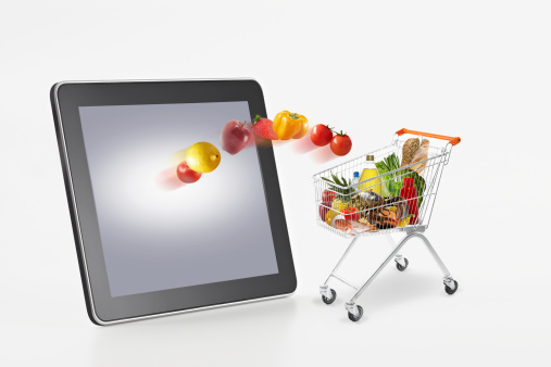 online food shopping with cart