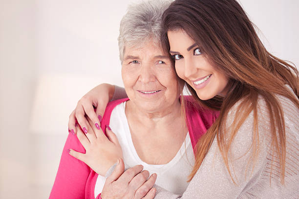 istock Young woman with grandmother. 463076019