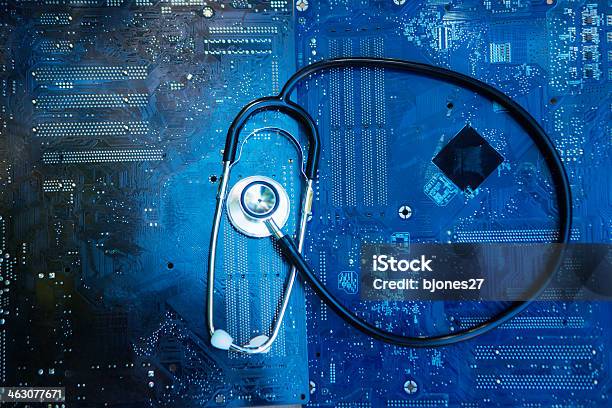 Health And Technology Stock Photo - Download Image Now - Healthcare And Medicine, Circuit Board, Doctor