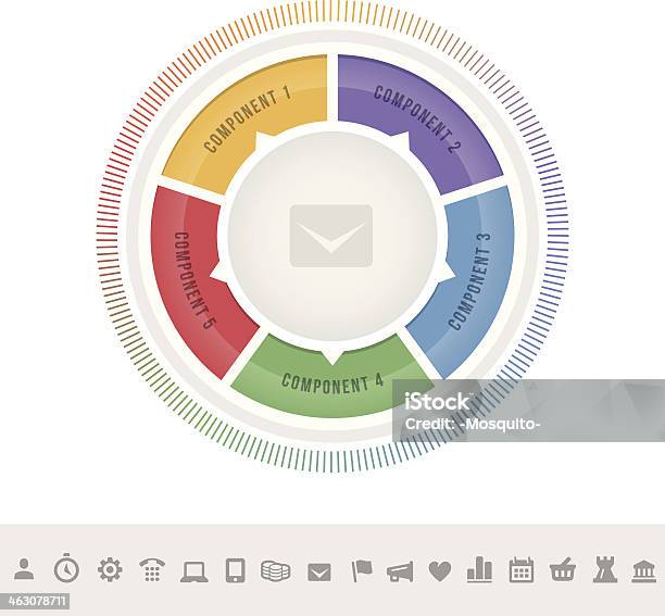 Elementi Infografici Icona Set - Immagini vettoriali stock e altre immagini di Affari - Affari, Aspirazione, Astratto