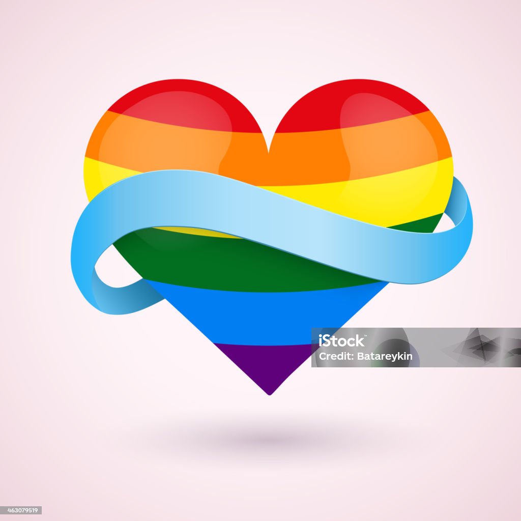 Lgbt Nền Trái Tim Cầu Vồng Và Ruy Băng Hình minh họa Sẵn có - Tải ...
