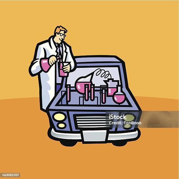 Engine Lab Testing Vector Image Laboratory Worker Testing Car Stock Illustration - Download Image Now ...