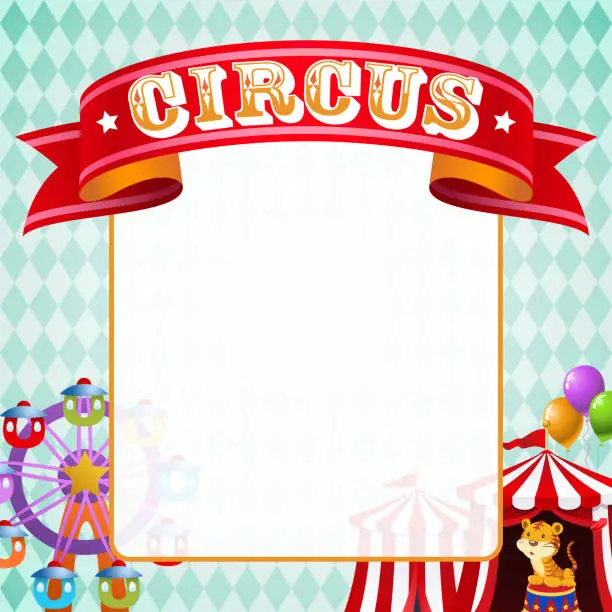 Vector illustration of Circus Banner Notice