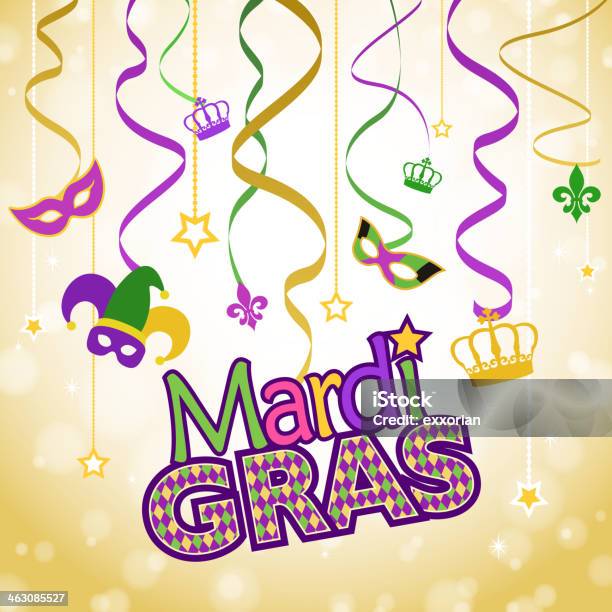 Mardi Gras Decorations Stock Illustration - Download Image Now - Carnival - Celebration Event, Celebration, Celebration Event