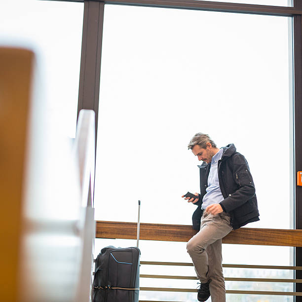 istock Man traveler at the airport 463086965