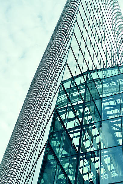 istock Corner of glass facade finance building 463097903