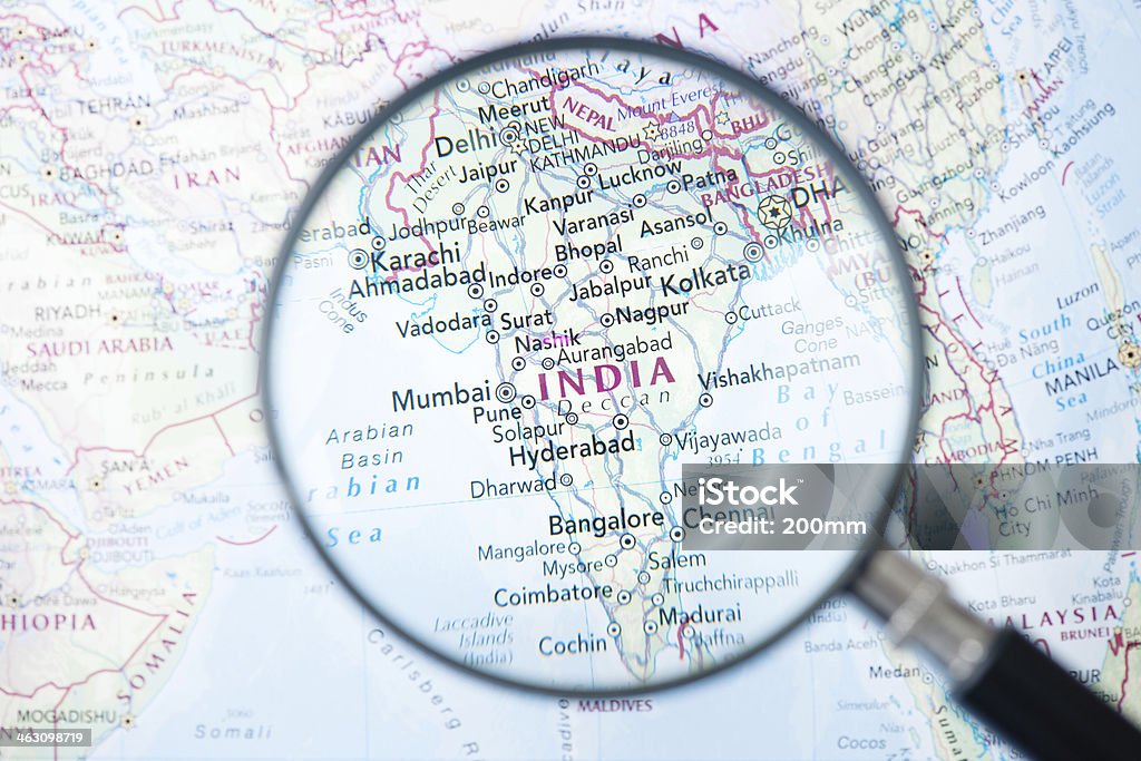 Map of India India Stock Photo