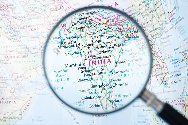 Map of India Map of India bay of bengal stock pictures, royalty-free photos & images