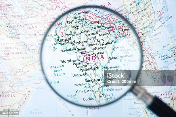 Map Of India Stock Photo - Download Image Now - India, Map, Mumbai