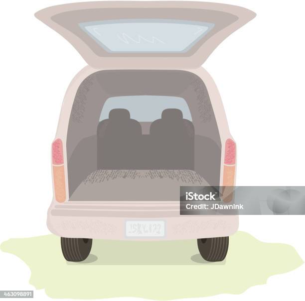 Posteriore Di Unauto Con Hatch Aperto - Immagini vettoriali stock e altre immagini di Automobile - Automobile, Vista posteriore, Aperto