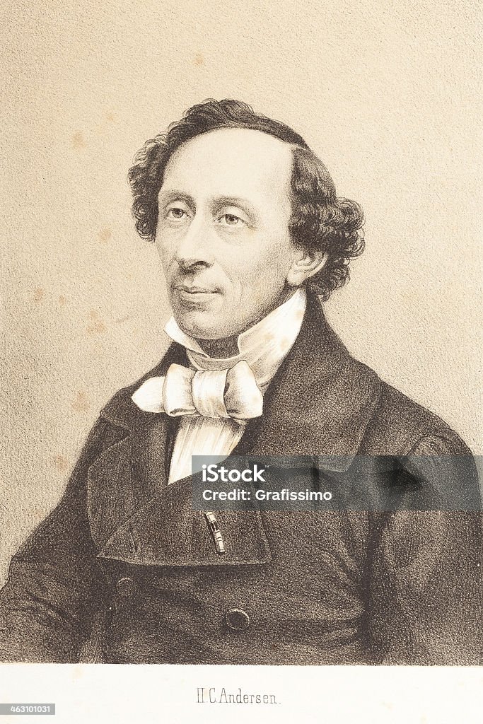 Incisione poeta Hans Christian Andersen 1881 - Illustrazione stock royalty-free di Hans Christian Andersen