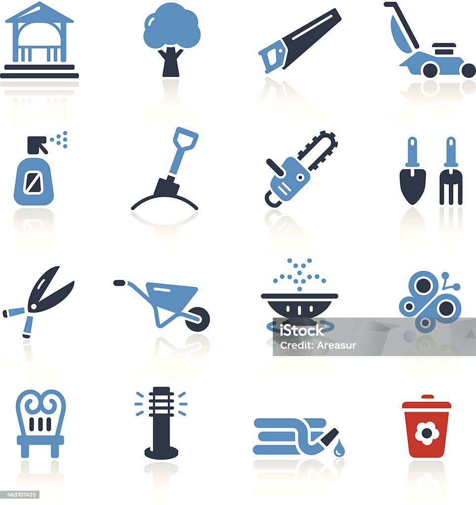 Garden Tools & muebles Icons- dos colores/Pro Series - arte vectorial de Actividad de fin de semana libre de derechos