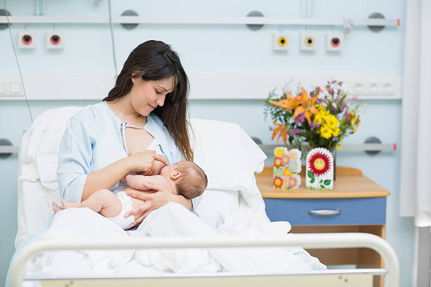 Mother breastfeeding a baby
