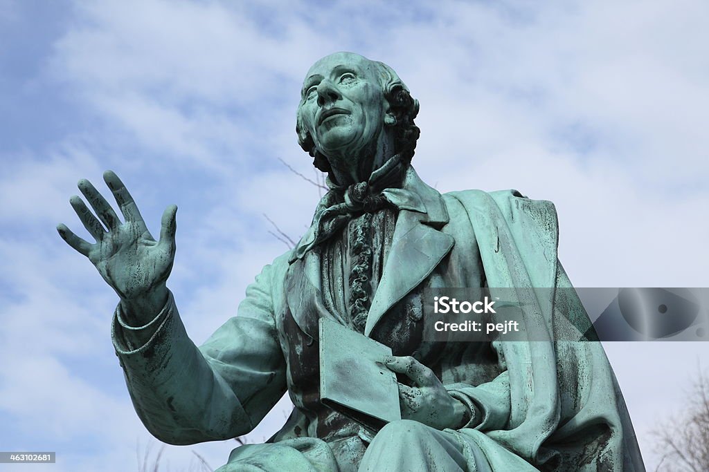 Hans Christian Andersen famoso poeta in Kongens hanno - Foto stock royalty-free di Scultura