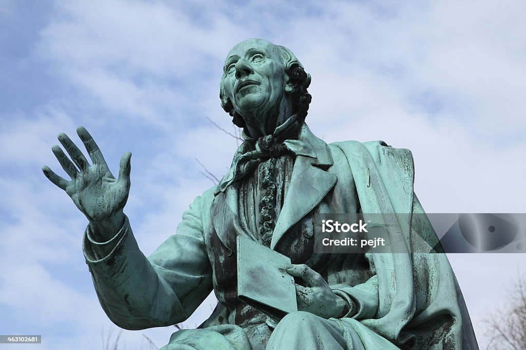 Hans Christian Andersen mundo famoso poeta em Kongens ter - Royalty-free Escultura Foto de stock