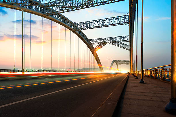 istock bridge with blue sky background of a city 463103511