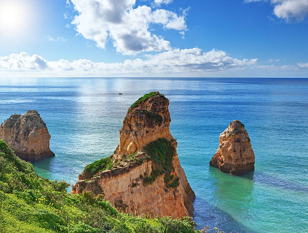 istock Beautiful summer landscape with the sea on three mountains. 463111575