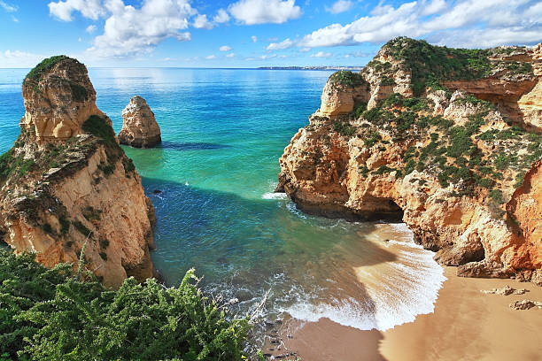 istock See bay with mountains and beautiful views coast. 463111633
