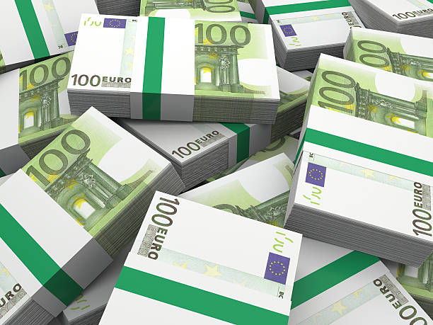 Euro banknotes stock photo