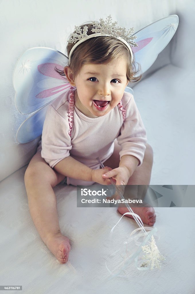 Bebê sorridente menina princesa - Foto de stock de Bebê royalty-free