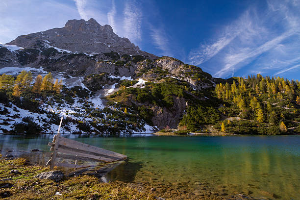 seebensee - austria mountain panoramic ehrwald fotografías e imágenes de stock