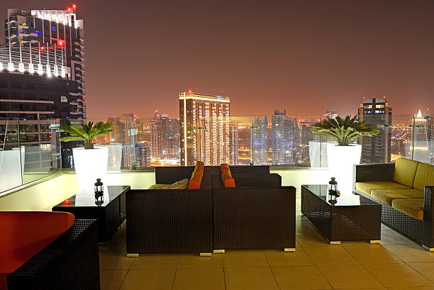istock The view on Dubai city from skyscraper in night illumination 463131357