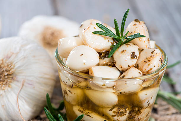 istock Portion of preserved Garlic 463142185